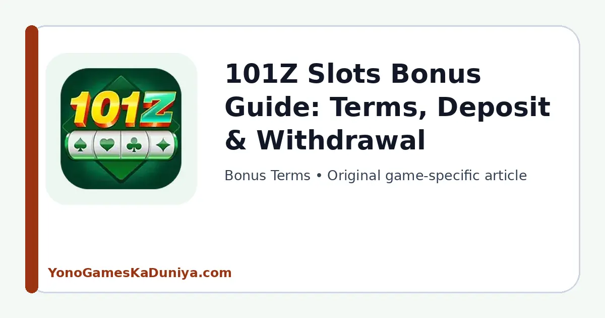 101Z Slots Bonus Terms featured article image
