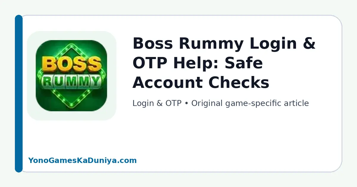 Boss Rummy Login & OTP featured article image