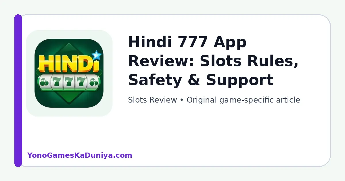 Hindi 777 Slots Review featured article image