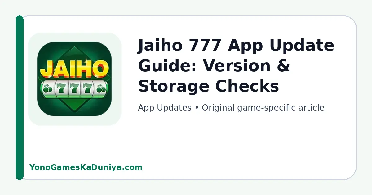 Jaiho 777 App Updates featured article image