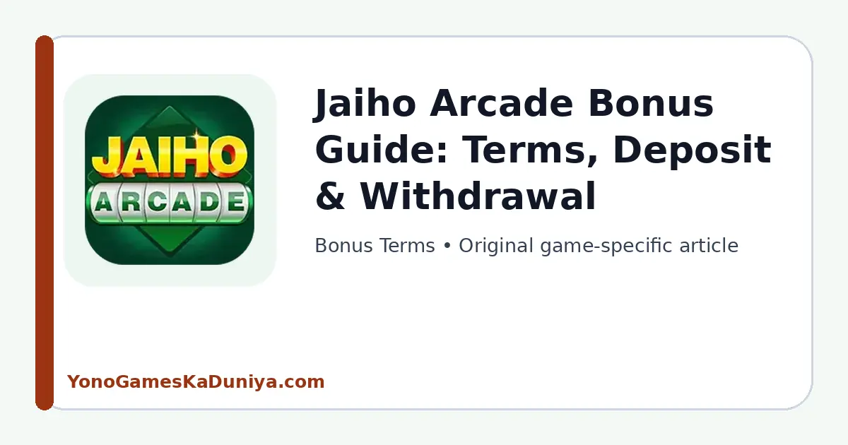 Jaiho Arcade Bonus Terms featured article image