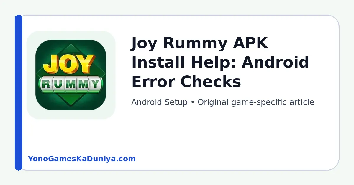 Joy Rummy Android Setup featured article image