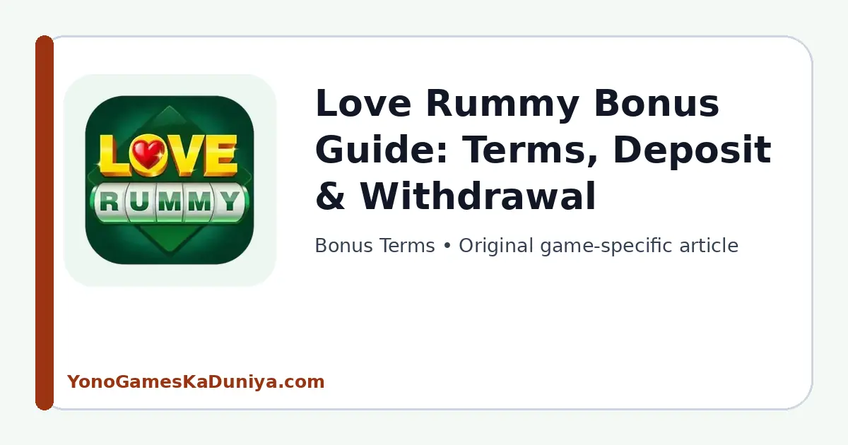 Love Rummy Bonus Terms featured article image