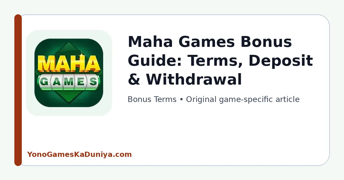 Maha Games Bonus Terms featured article image