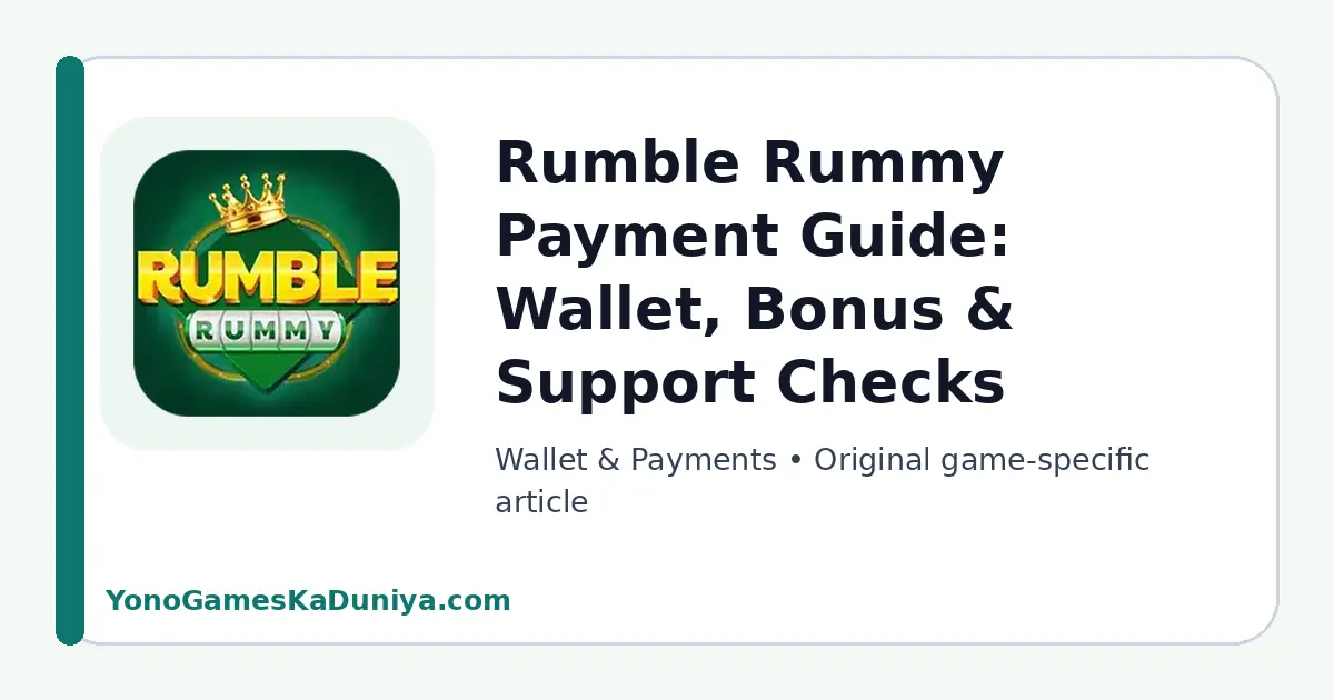 Rumble Rummy Wallet & Payments featured article image