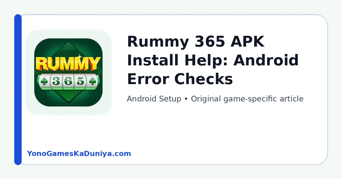 Rummy 365 Android Setup featured article image