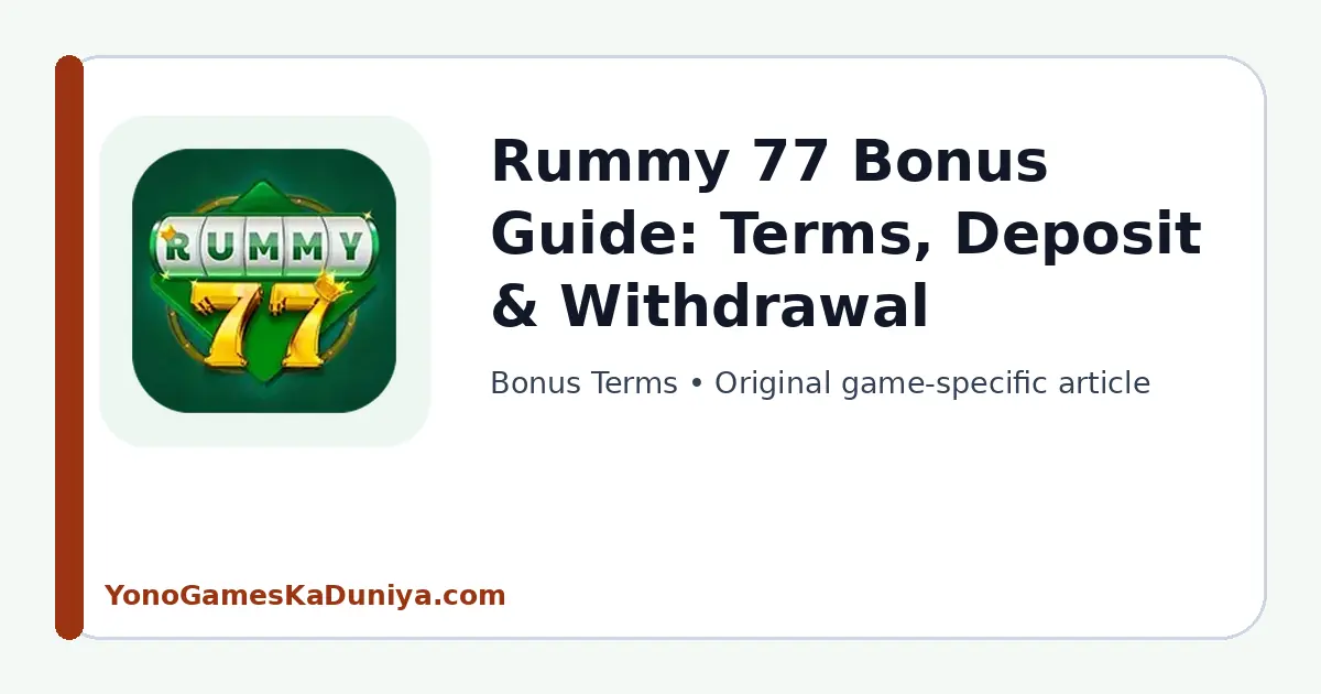 Rummy 77 Bonus Terms featured article image