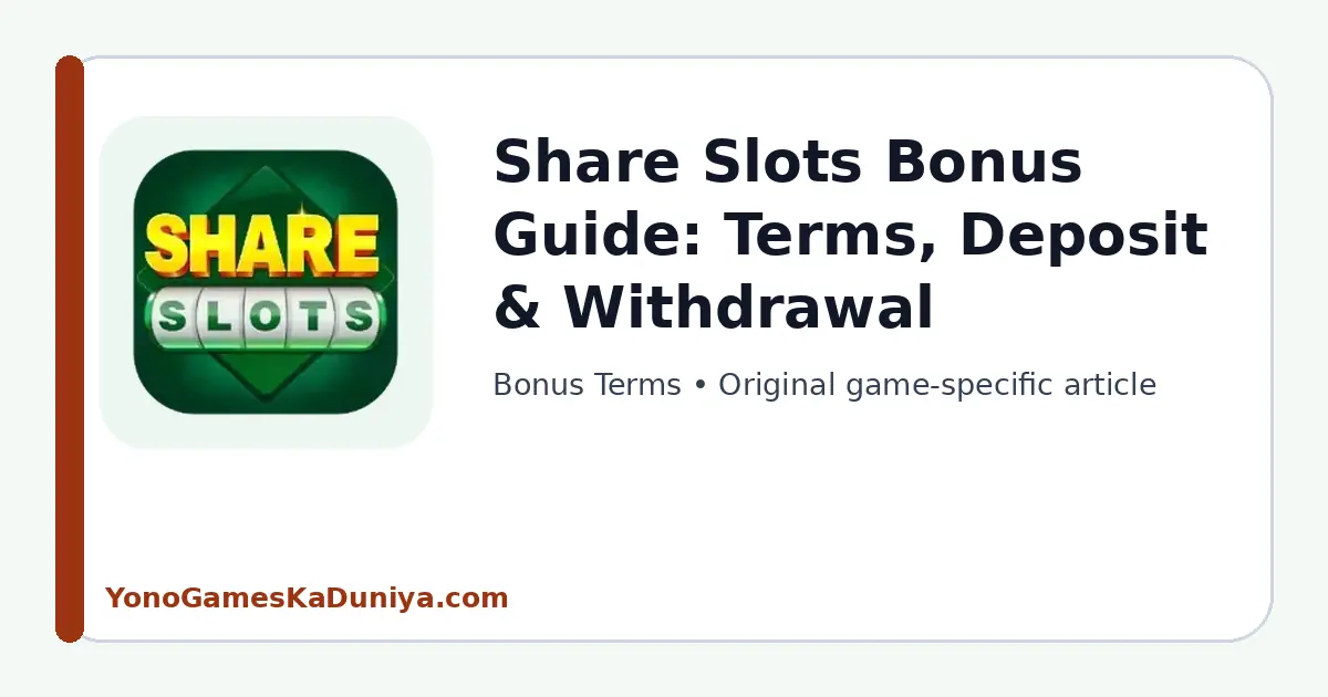 Share Slots Bonus Terms featured article image