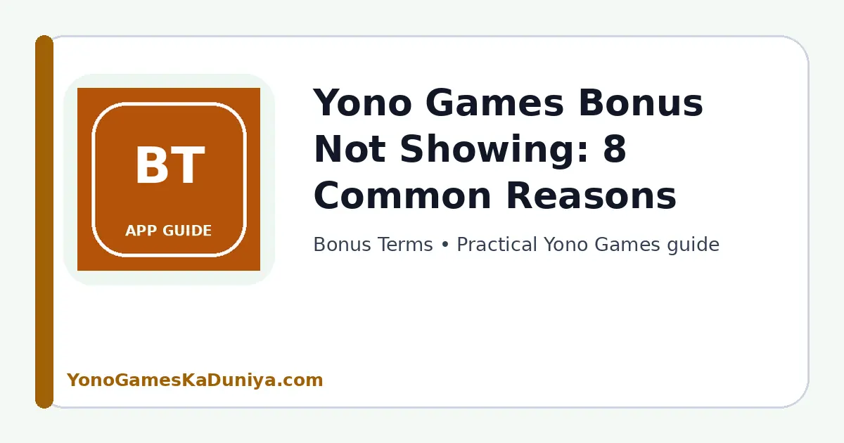 Yono Games bonus not showing featured article image