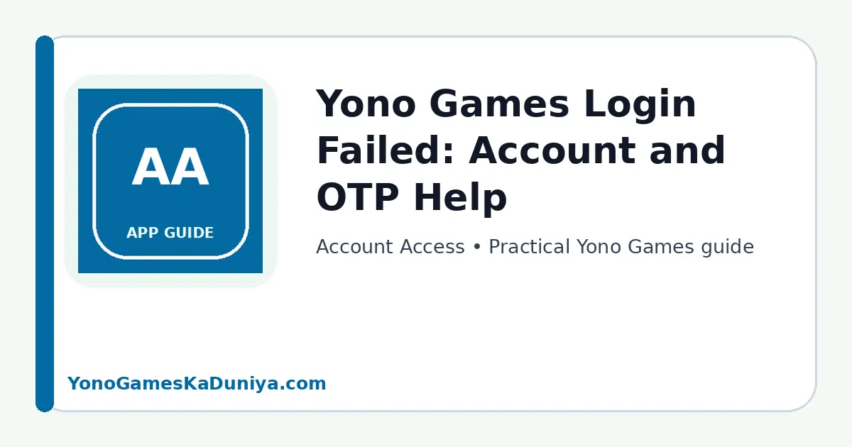 Yono Games login failed featured article image