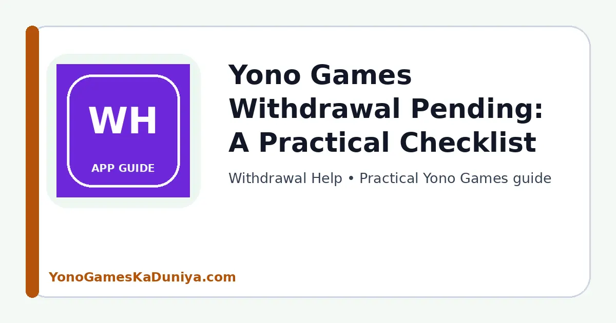 Yono Games withdrawal pending featured article image
